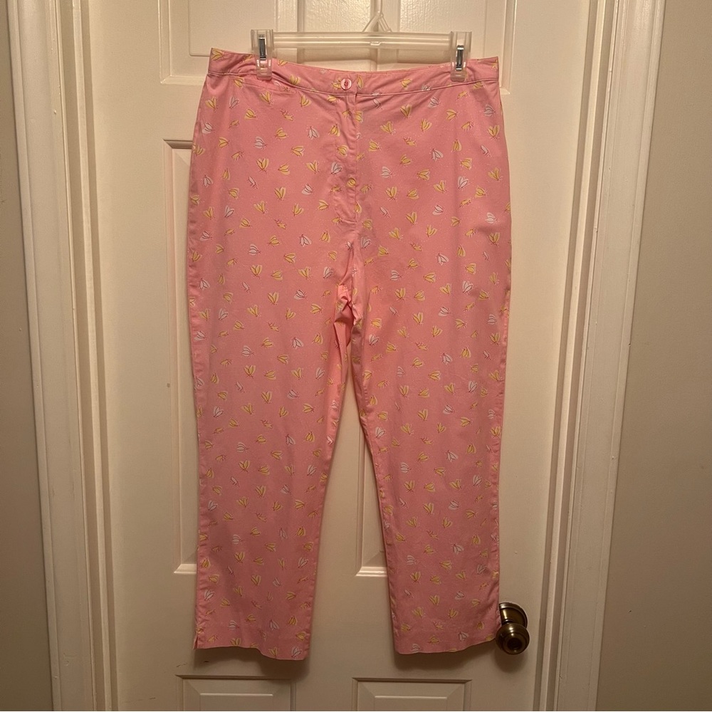 VTG Lilly Pulitzer Firefly Cropped Pants Size 10